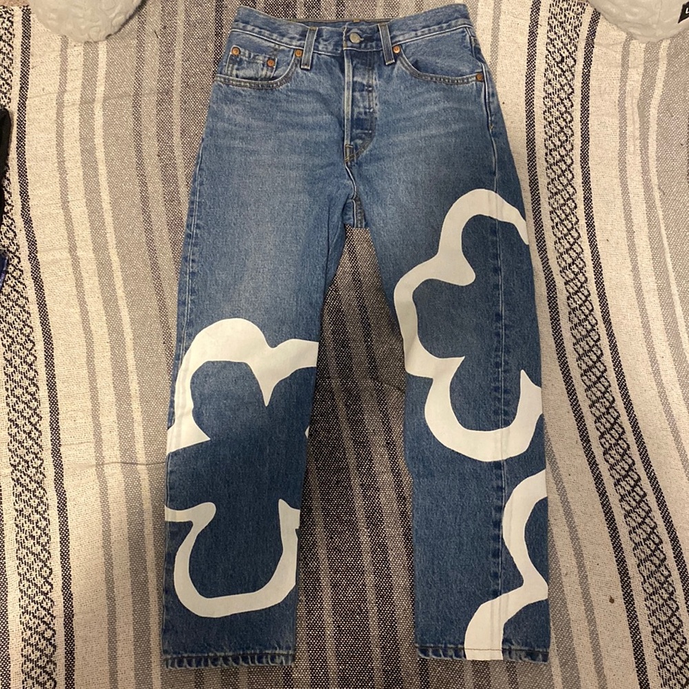 Levi’s 501 Floral Print Straight Jeans